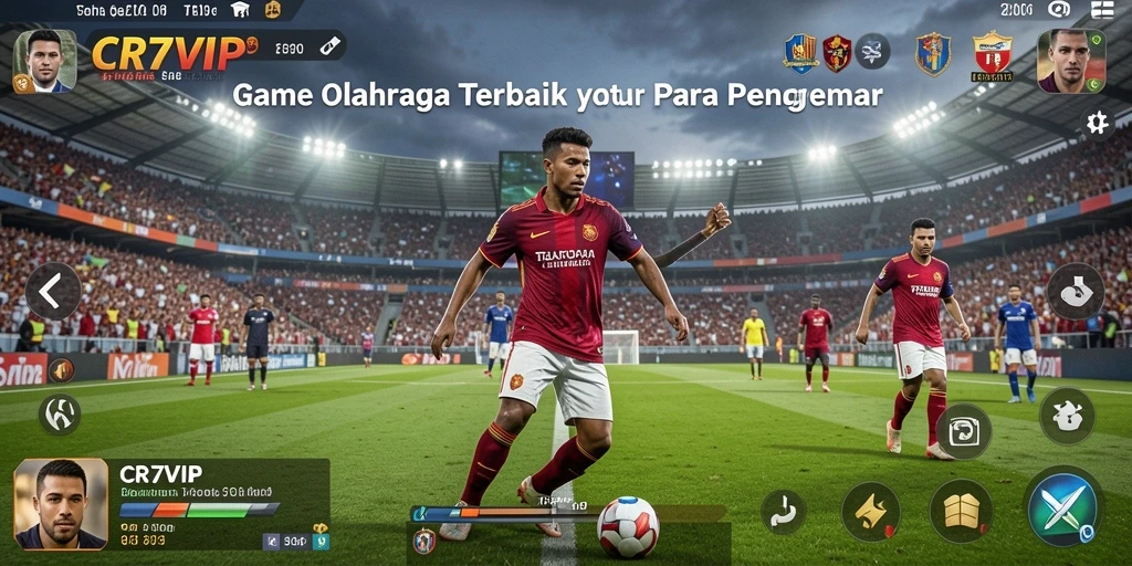 Tampilan gameplay CR7VIP dengan aksi seru di lapangan.