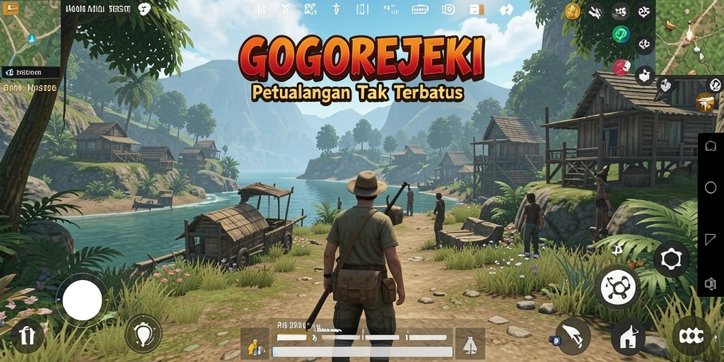 Tampilan permainan GOGOREJEKI yang menakjubkan dalam dunia terbuka.