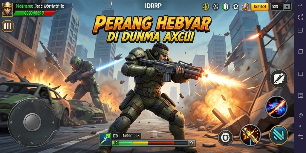 Screenshot menunjukkan aksi seru dan grafis menawan dalam IDRRP.