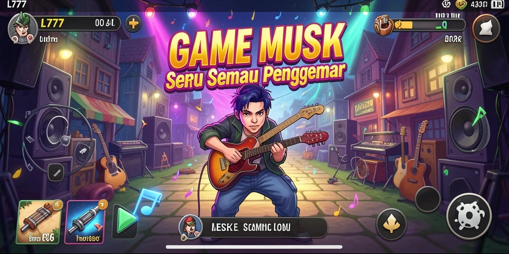Tampilan gameplay dari L777 yang menampilkan keseruan bermain musik.