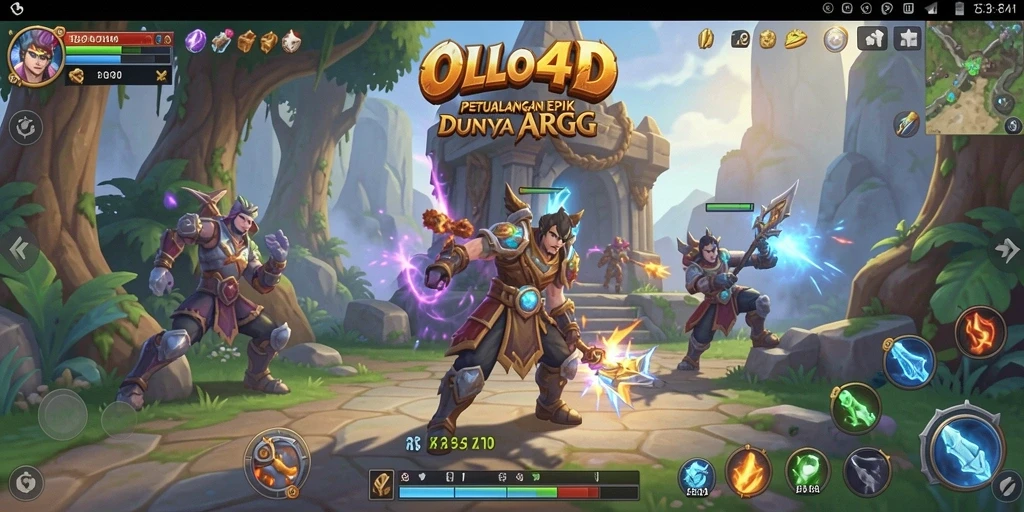 Tampilan gameplay seru dan aksi mendebarkan dalam OLLO4D.