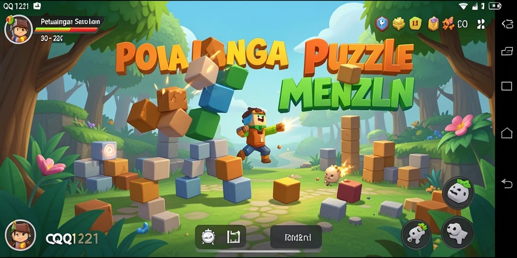 Screenshot gameplay QQ1221 dengan tantangan puzzle yang menarik.