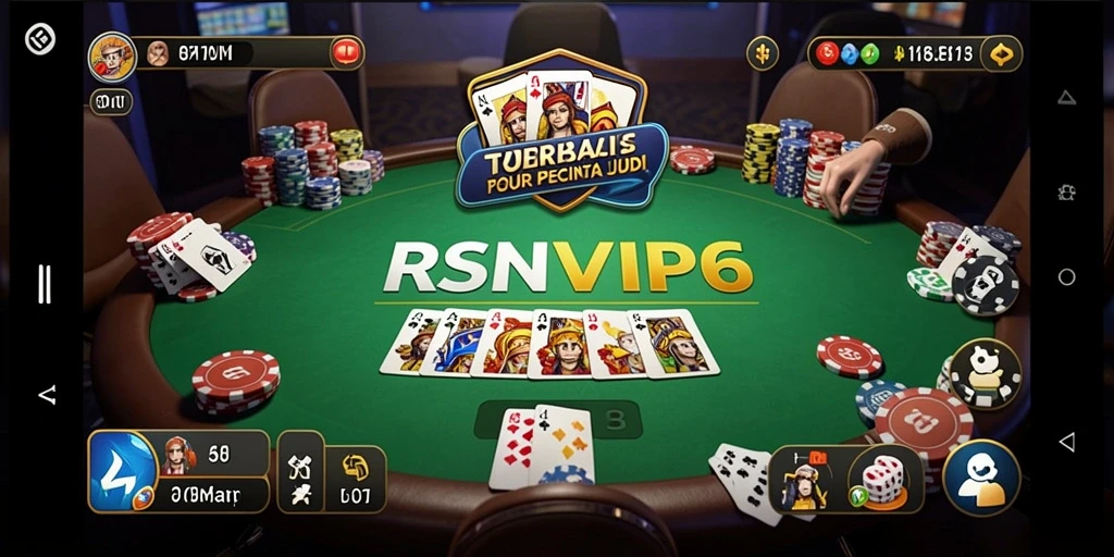 Tangkapan layar gameplay RSNVIP6 yang menampilkan aksi Poker mendebarkan.