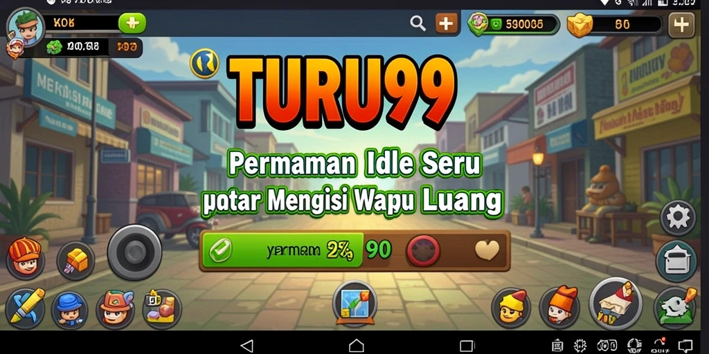 Gameplay Idle menarik dengan karakter lucu dan lingkungan yang berwarna.