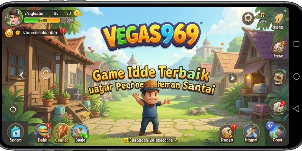Screenshot gameplay <strong>VEGAS969</strong> yang menampilkan keseruan membangun kasino Idle.