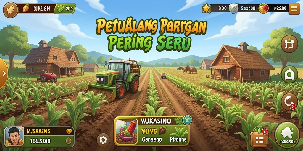 Tampilan gameplay WJKASINO dengan suasana pertanian yang asri.